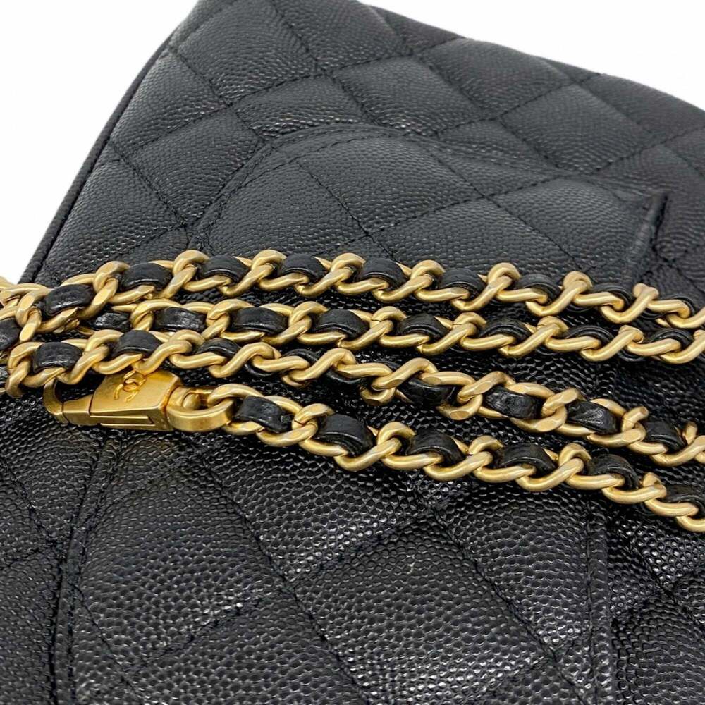 Chanel Matelassé Chain Shoulder Bag with Coco Handle, Caviar Leather, Black, ... - Picture 9 of 12